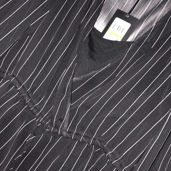 DKNY (M) Bli blk / ivory dressy 2 pieces 3/4 sleeves blouse / tunic - Picture 8 of 16